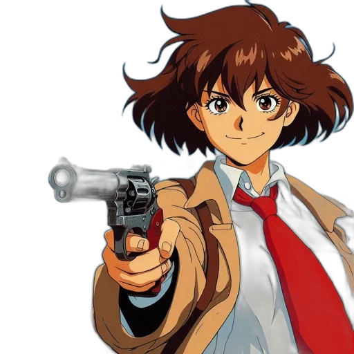 weapon, jacket, anime, concept art transparent PNG cut-out