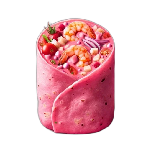 food, crown, 3d render, photorealistic transparent PNG cut-out