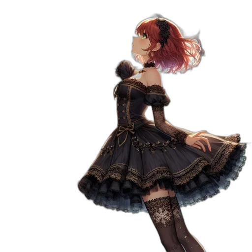 dress, staff, weapon, mask transparent PNG cut-out