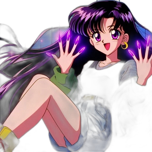 vaporwave, anime, cartoon, concept art transparent PNG cut-out