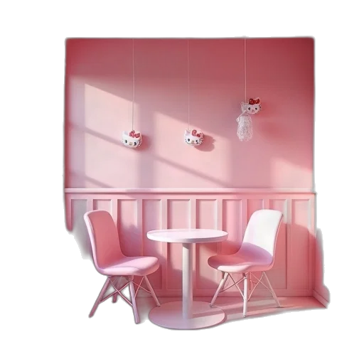 furniture, jewelry, umbrella, 3d render transparent PNG cut-out