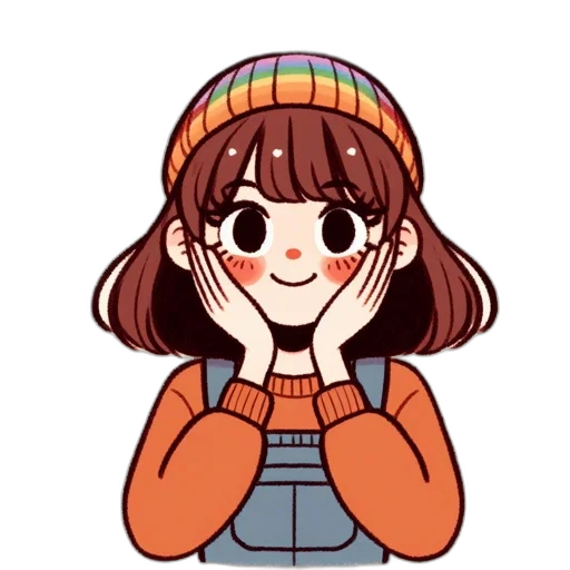 hat, face, jacket, staff transparent PNG cut-out