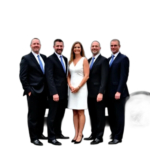 staff, group, five, people transparent PNG cut-out