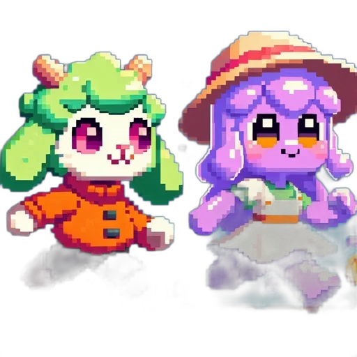 hat, pixel art, concept art, vaporwave transparent PNG cut-out