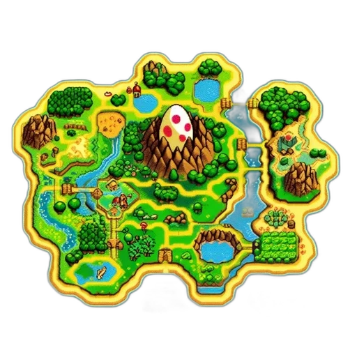 pixel art, concept art, 3d render, forest transparent PNG cut-out