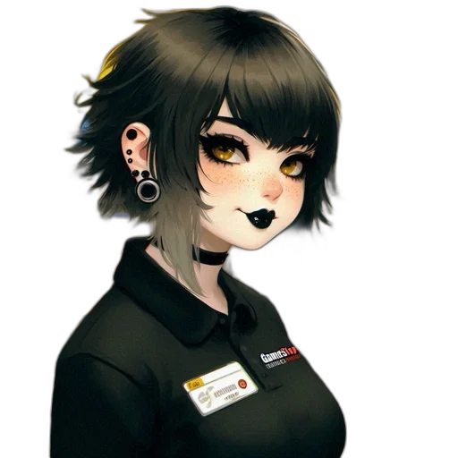 staff, face, hair, jacket transparent PNG cut-out