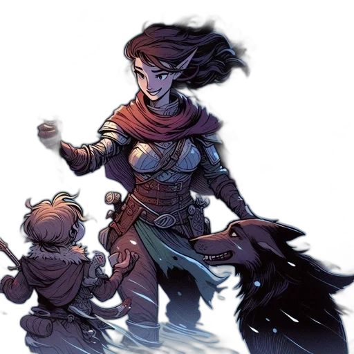 concept art, comic book art, fantasy art, pixel art transparent PNG cut-out
