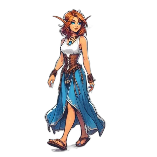 dress, staff, concept art, fantasy art transparent PNG cut-out