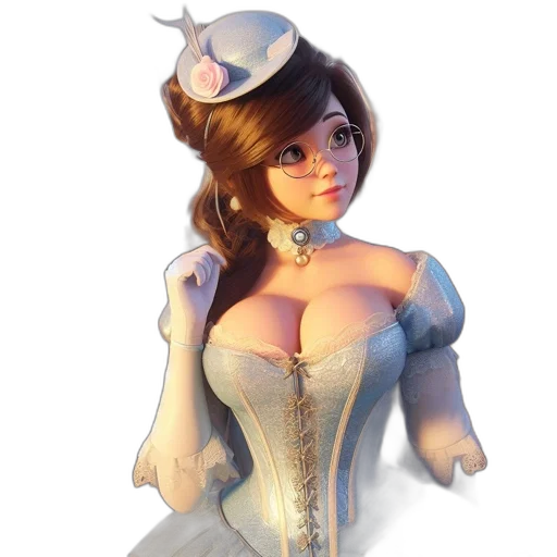 dress, crown, staff, hat transparent PNG cut-out