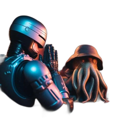 mask, robot, weapon, creature transparent PNG cut-out