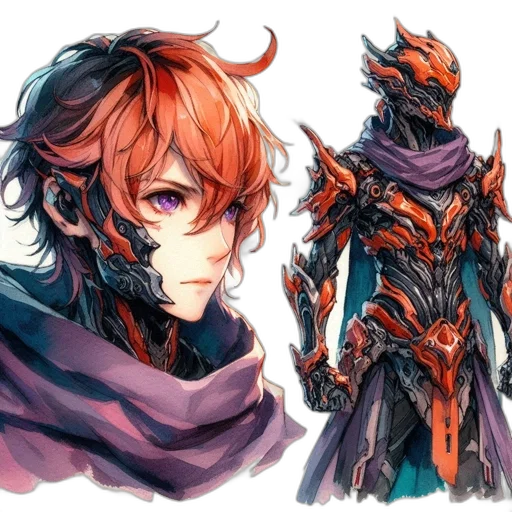 mask, dragon, jacket, weapon transparent PNG cut-out