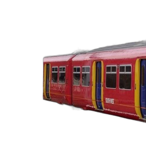 3d render, photorealistic, red, train transparent PNG cut-out