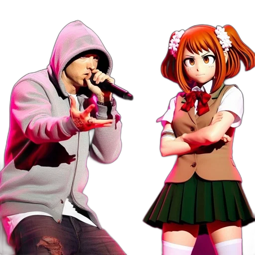 jacket, weapon, anime, pixel art transparent PNG cut-out