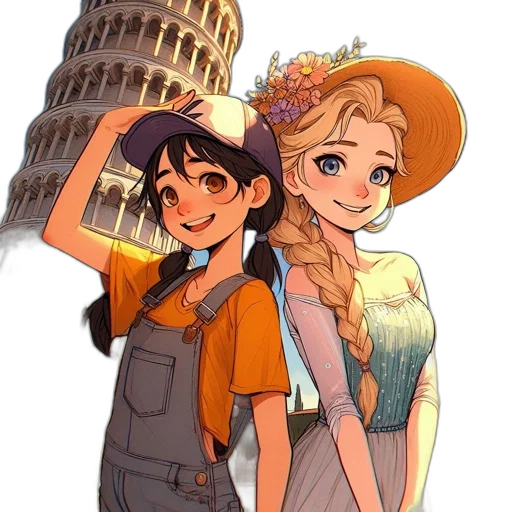 dress, hat, staff, crown transparent PNG cut-out