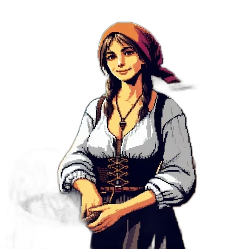 dress, staff, hat, fantasy art transparent PNG cut-out