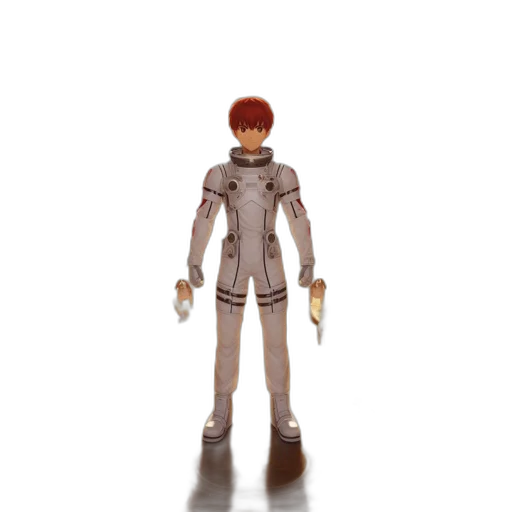 robot, jacket, staff, 3d render transparent PNG cut-out