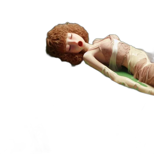 creature, staff, dress, hair transparent PNG cut-out