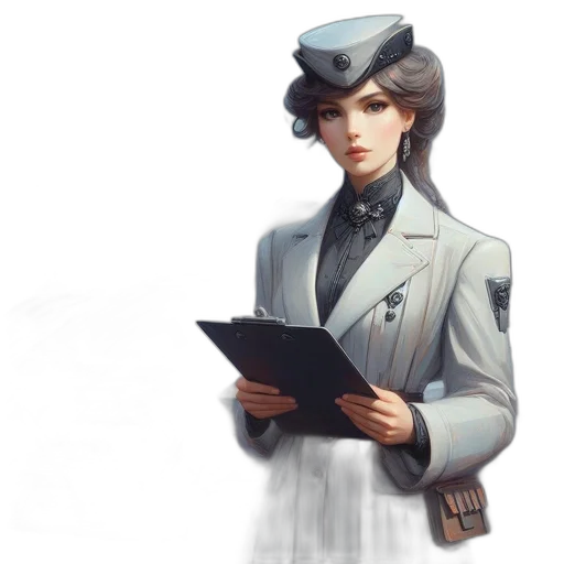 staff, hat, face, jacket transparent PNG cut-out