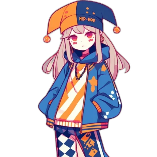 jacket, hat, staff, creature transparent PNG cut-out