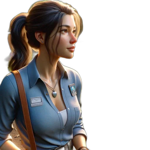 jacket, staff, concept art, photorealistic transparent PNG cut-out