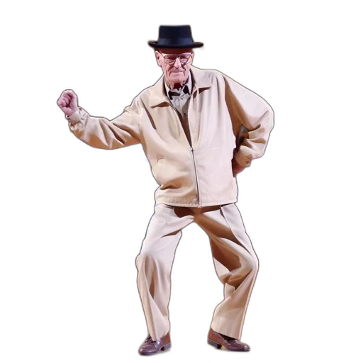 jacket, staff, hat, robot transparent PNG cut-out