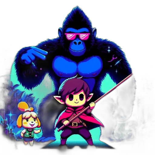 staff, mask, concept art, pixel art transparent PNG cut-out