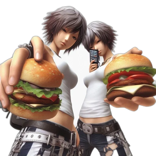 food, concept art, pixel art, photorealistic transparent PNG cut-out