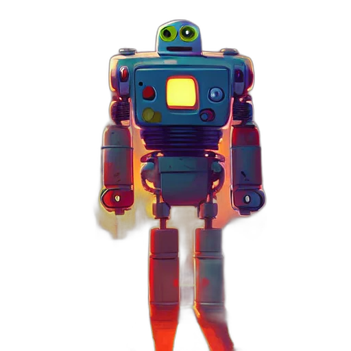 robot, weapon, creature, staff transparent PNG cut-out