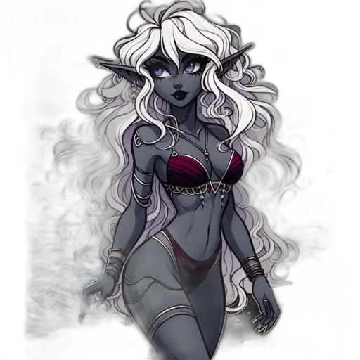 fantasy art, concept art, comic book art, watercolor transparent PNG cut-out
