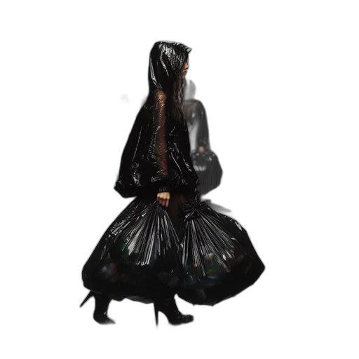 dress, jacket, hair, shoes transparent PNG cut-out