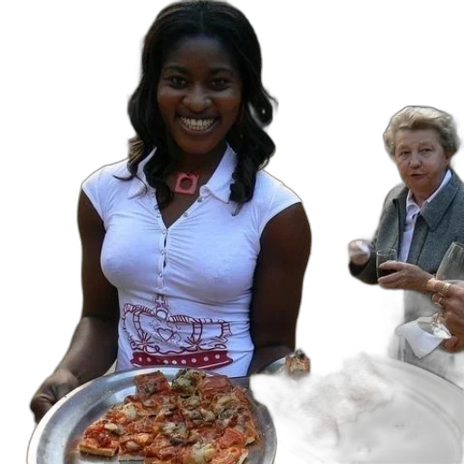 food, fire, woman, white transparent PNG cut-out
