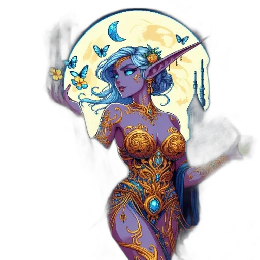 staff, dress, fantasy art, concept art transparent PNG cut-out