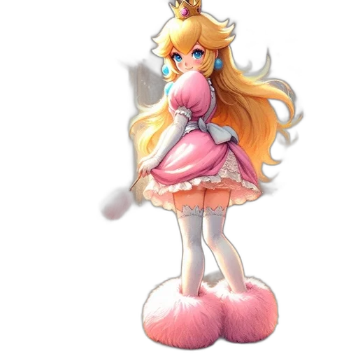 dress, crown, staff, 3d render transparent PNG cut-out
