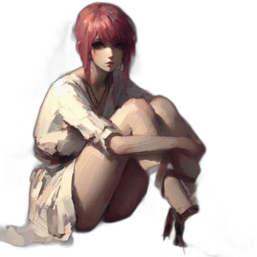 dress, creature, face, jacket transparent PNG cut-out