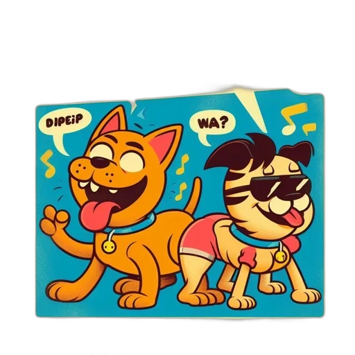 cartoon, concept art, two, animated transparent PNG cut-out