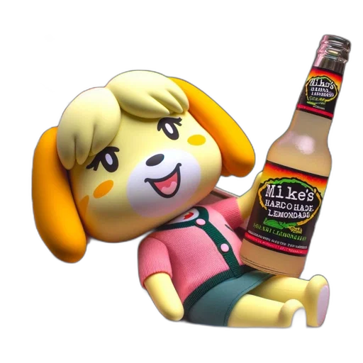 bottle, food, animal, 3d render transparent PNG cut-out