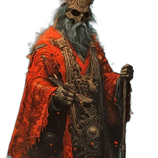 staff, mask, sword, jacket transparent PNG cut-out