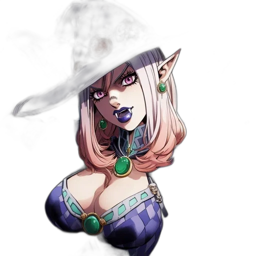 hat, staff, jewelry, dress transparent PNG cut-out