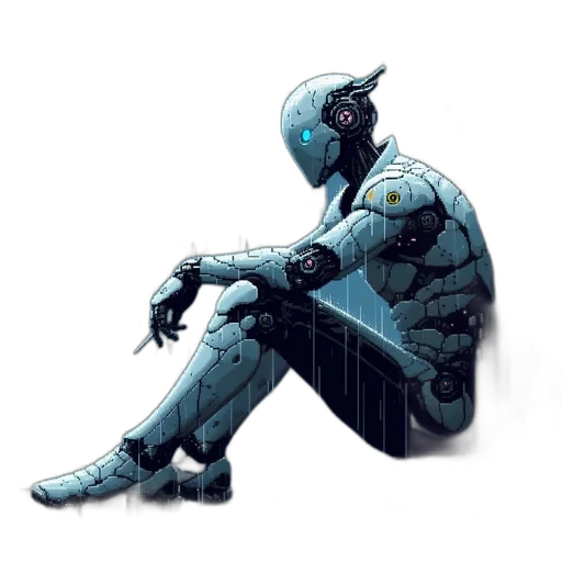robot, creature, mask, jacket transparent PNG cut-out