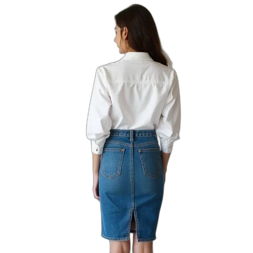 jacket, dress, staff, woman transparent PNG cut-out