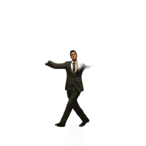 staff, jacket, robot, pixel art transparent PNG cut-out