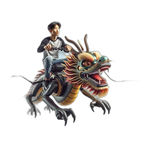 dragon, creature, staff, animal transparent PNG cut-out