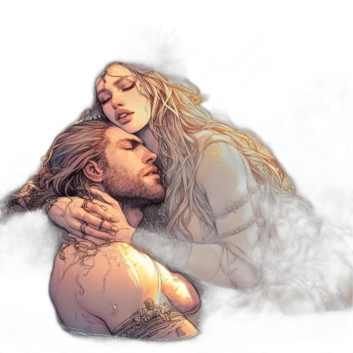 fantasy art, concept art, watercolor, comic book art transparent PNG cut-out