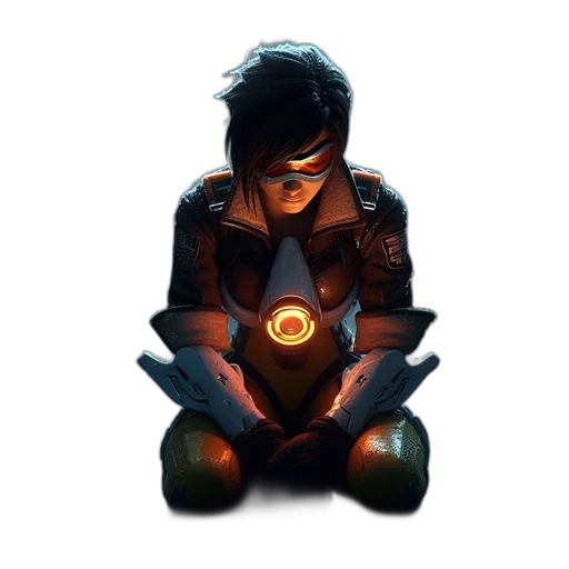 robot, jacket, concept art, comic book art transparent PNG cut-out