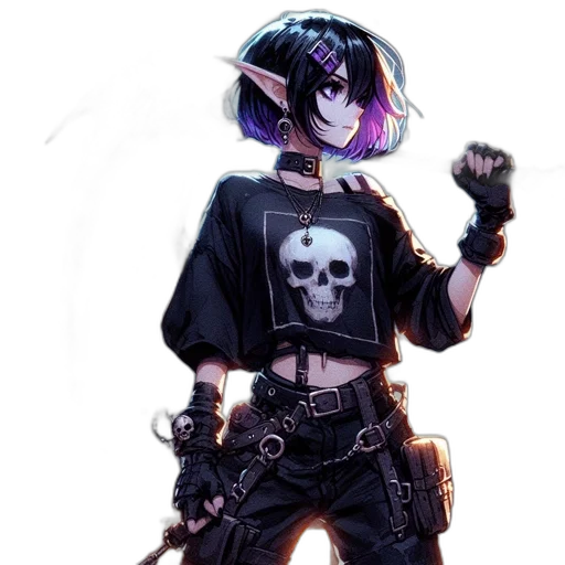weapon, jacket, staff, robot transparent PNG cut-out
