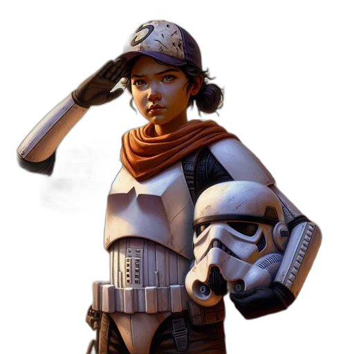 weapon, staff, robot, hat transparent PNG cut-out