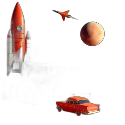 car, weapon, concept art, 3d render transparent PNG cut-out
