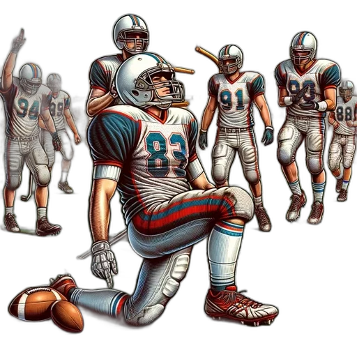 concept art, football, player, number transparent PNG cut-out