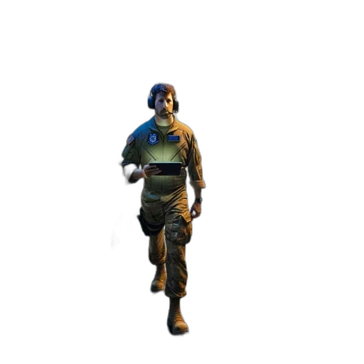 weapon, staff, jacket, creature transparent PNG cut-out