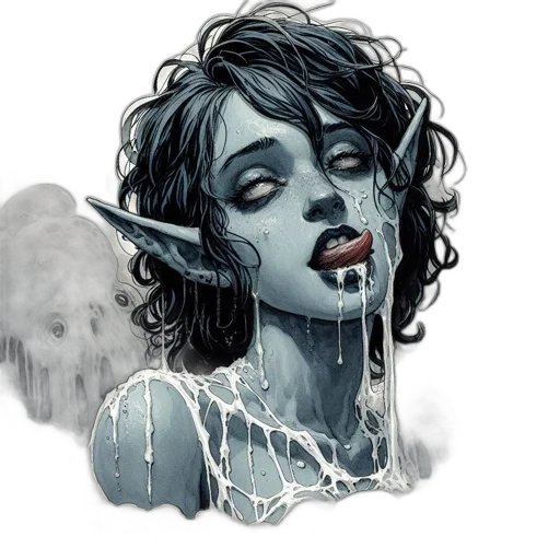 fantasy art, comic book art, concept art, watercolor transparent PNG cut-out